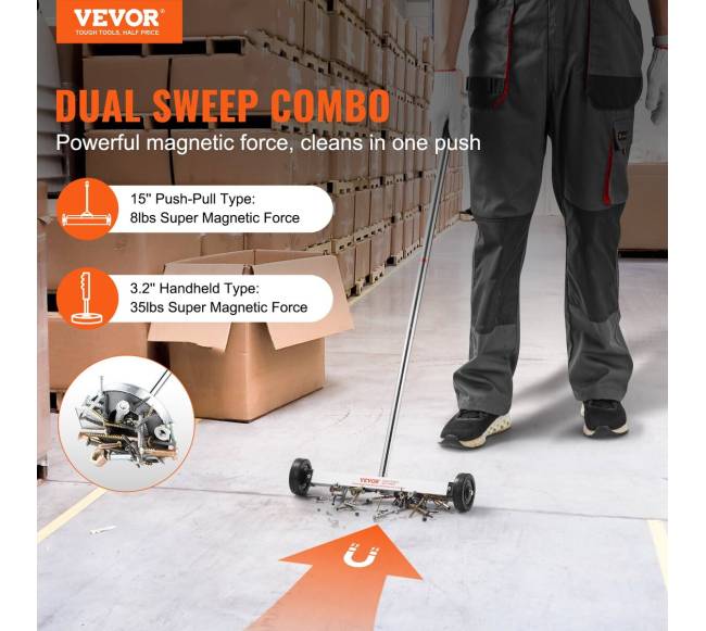 Magnetinis valiklis su ratukais, 15 colių1