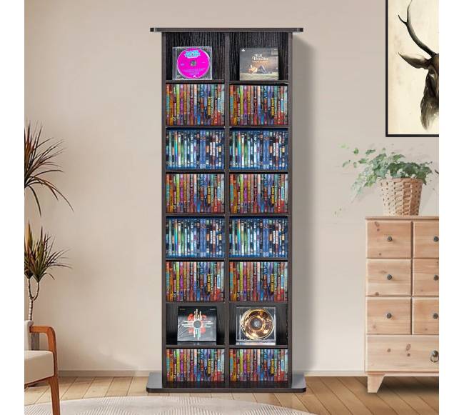 Medijų saugojimo spintelė 8 lentynų, 464 CD7