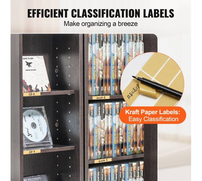 Medijų spinta su reguliuojamomis lentynomis, 576 CD, espresso4