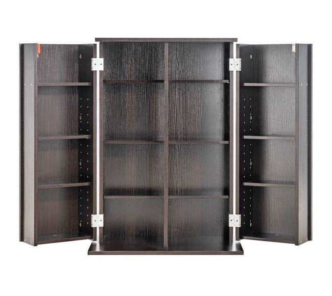 Medijų spinta su reguliuojamomis lentynomis, 576 CD, espresso8