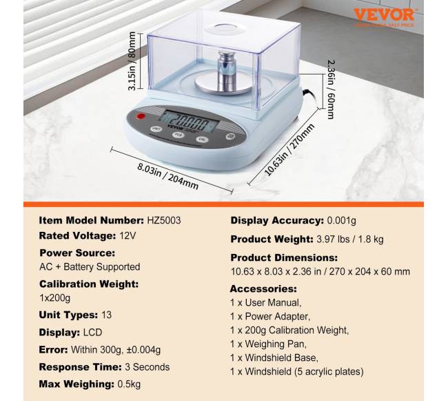 Analitinės svarstyklės su vėjo apsauga6