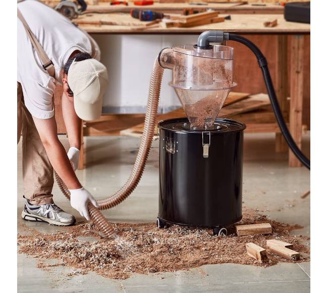 Cikloninis dulkių separatorius 4" 18.9-37.85L talpai7