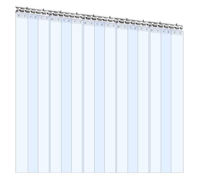 PVC juostų užuolaida šaldytuvo durims 152x213 cm0