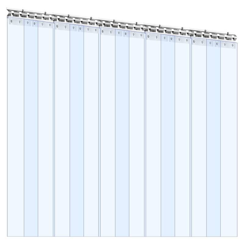 PVC juostų užuolaida šaldytuvo durims 152x213 cm0