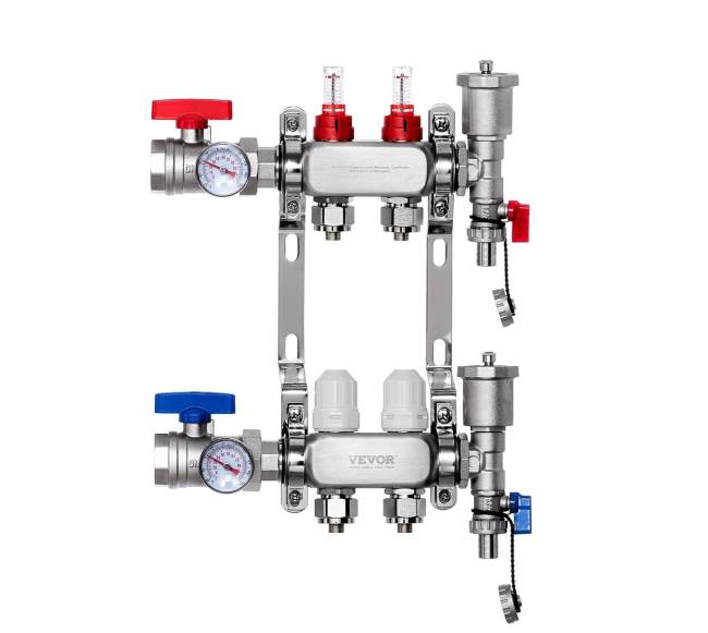 2-jungčių grindų šildymo kolektorius (PEX)0