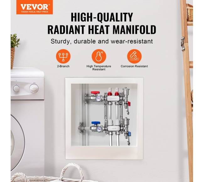 2-jungčių grindų šildymo kolektorius (PEX)1