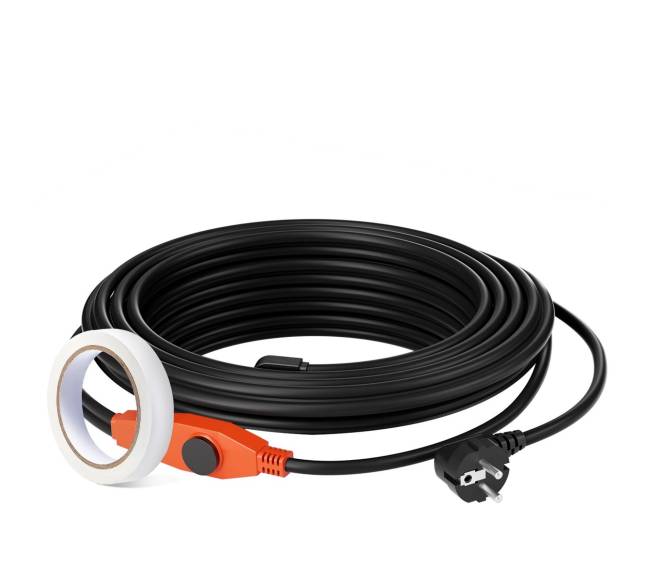 9 m 23 Wm vamzdžių šildymo kabelis su termostatu8