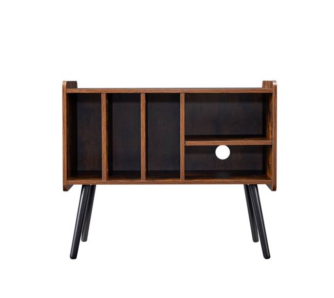 Dviejų aukštų medinis patefono stovas su trimis spintelėmis8