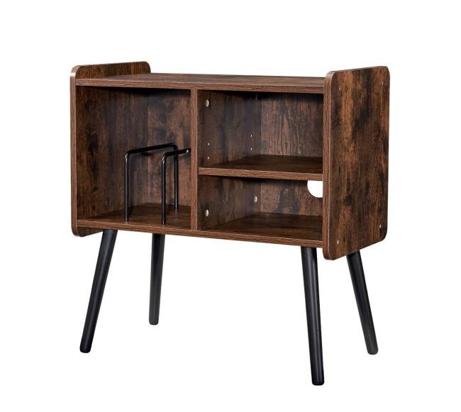 Dviejų lygių plokštelių stovas su lentynomis0