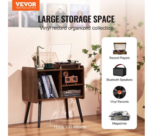 Dviejų lygių plokštelių stovas su lentynomis1