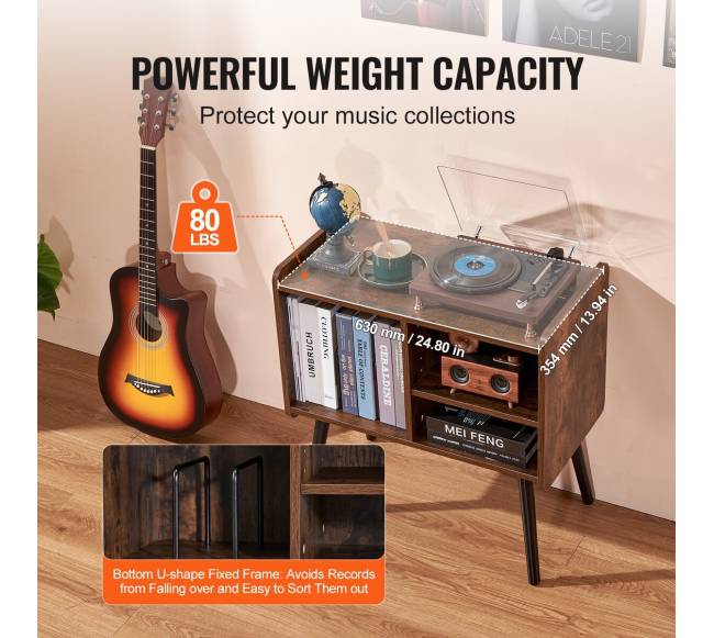 Dviejų lygių plokštelių stovas su lentynomis3