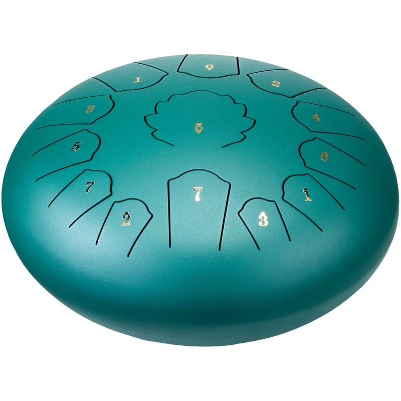 Plieninis liežuvinis būgnas 12 in 13 natų C pagrindinis žalias0