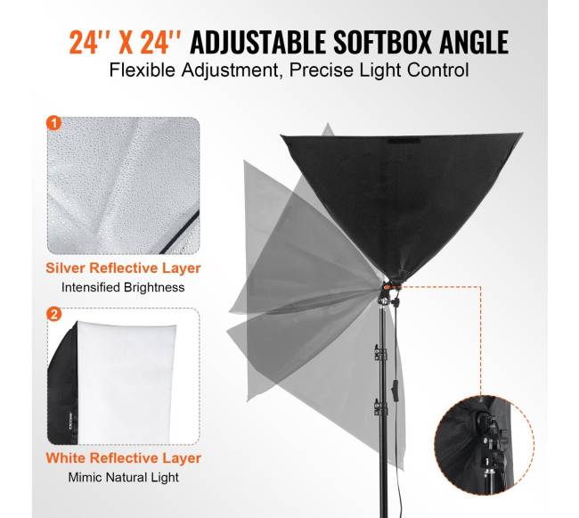 softbox apšvietimo komplektas su reguliuojamu stovu3