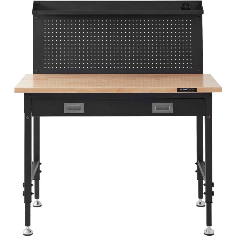 Daugiafunkcinis medinis darbastalis 121x61 cm su elektros lizdais0