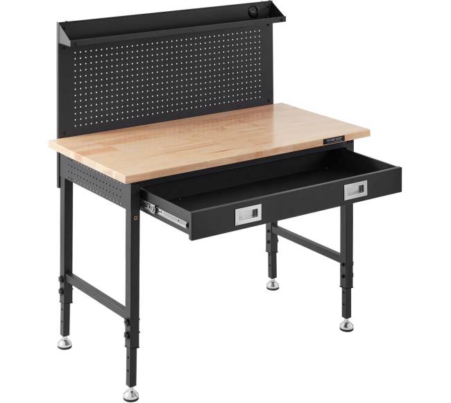 Daugiafunkcinis medinis darbastalis 121x61 cm su elektros lizdais9