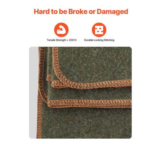 Vilnonis žalias turistinis pledas 1.62 x 2.23 m3