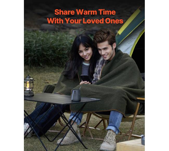 Vilnonis žalias turistinis pledas 1.62 x 2.23 m4