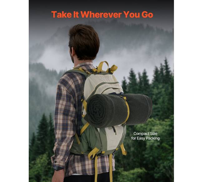 Vilnonis žalias turistinis pledas 1.62 x 2.23 m5