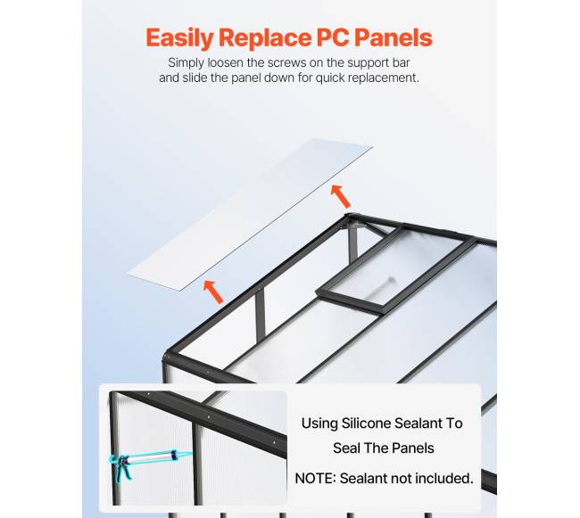 Polikarbonatinis šiltnamis 236 x 346 cm sodui4