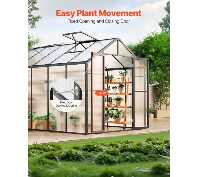 Polikarbonatinis šiltnamis 236 x 346 cm sodui5