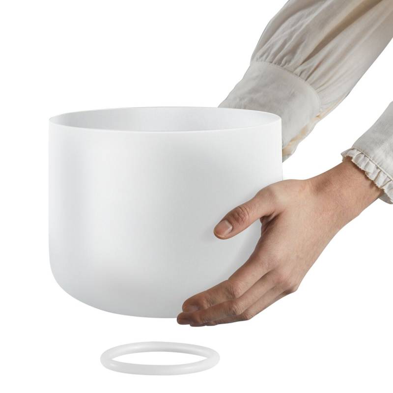 Kristalinė dainuojanti širdies čakros dubenė 20 cm0