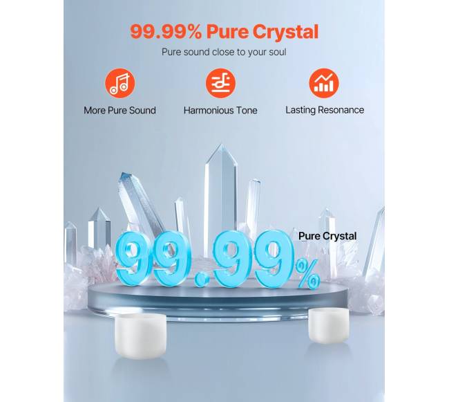 Kristalinė dainuojanti širdies čakros dubenė 20 cm2