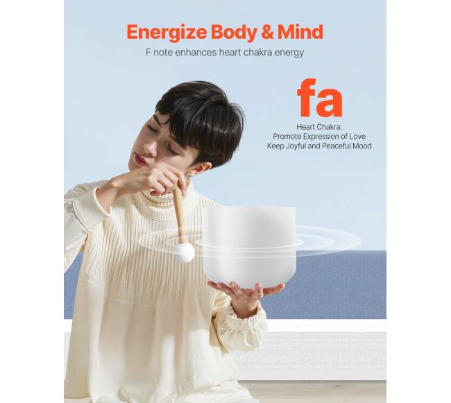 Kristalinė dainuojanti širdies čakros dubenė 20 cm3