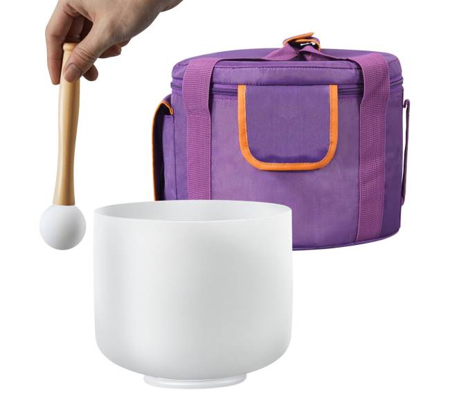 Kristalinė dainuojanti širdies čakros dubenė 20 cm9