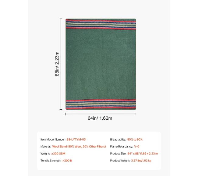 Vilnos antklodė stovyklavimui 162 x 223 cm6