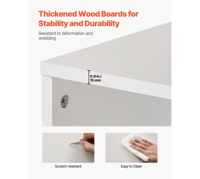 8 pakopų siaura balta medinė knygų lentyna3