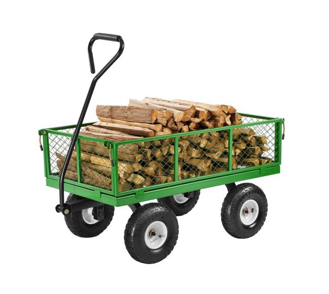 Plieninis sodo vežimėlis 408 kg talpos0
