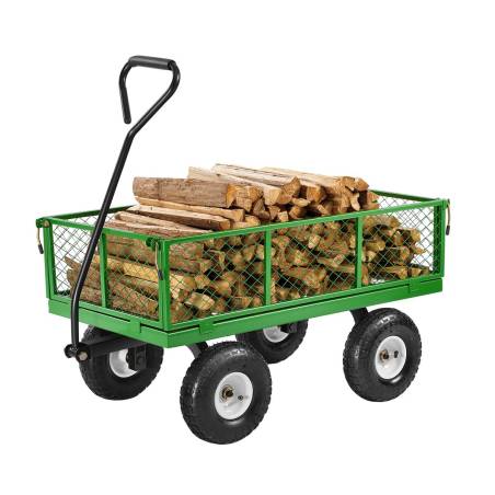 Plieninis sodo vežimėlis 408 kg talpos0