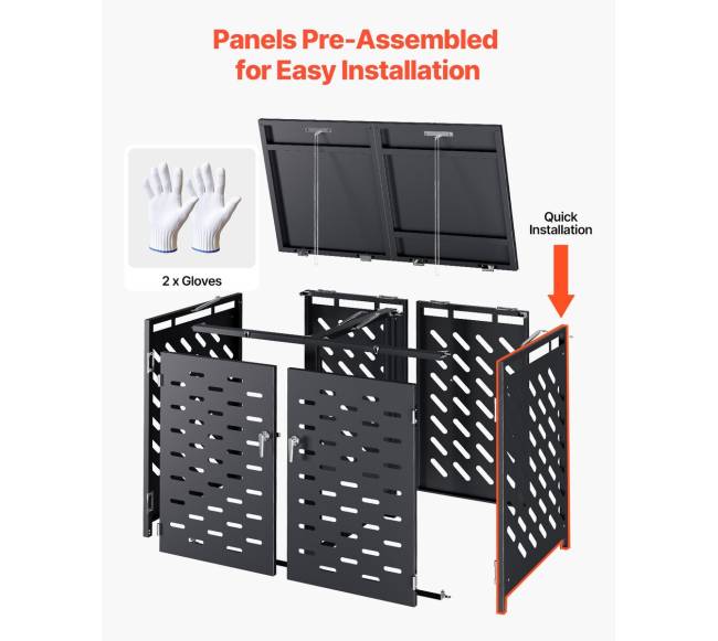 Šiukšliadėžių laikymo sandėliukas su grandinės dangčiu2