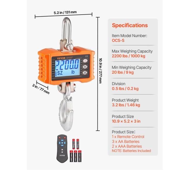 Skaitmeninės kraninės svarstyklės 1000 kg6