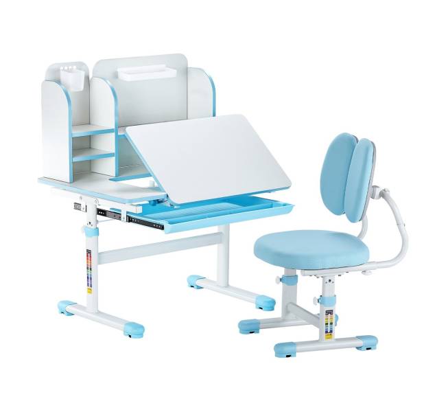 Vaikiškas rašomasis stalas su kėde ir lentyna0