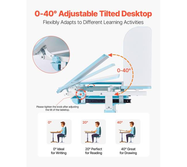 Vaikiškas rašomasis stalas su kėde ir lentyna2