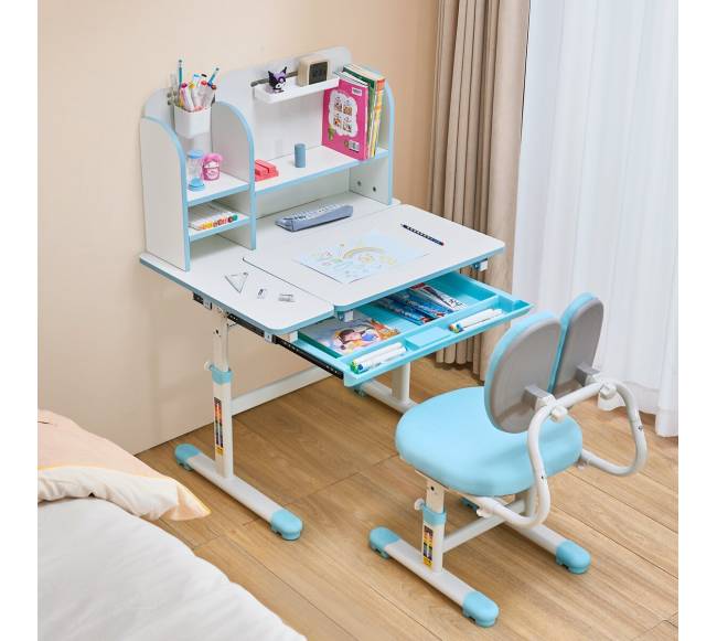 Vaikiškas rašomasis stalas su kėde ir lentyna7