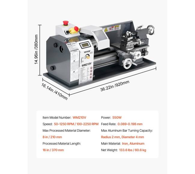 Staklinė metalo tekinimo staklė 550W5