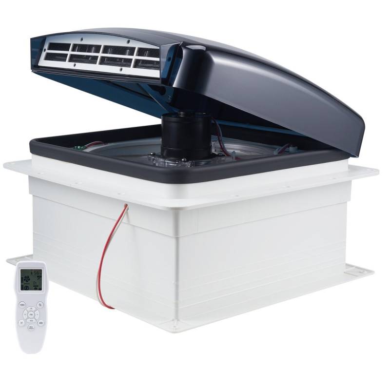 Stogo ventiliatorius kemperiams su lietaus danga0