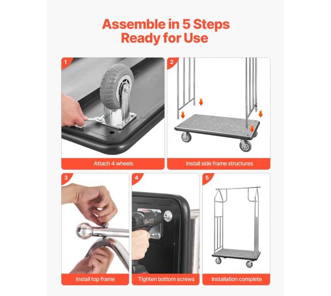 Viešbučio bagažo vežimėlis 362 kg5