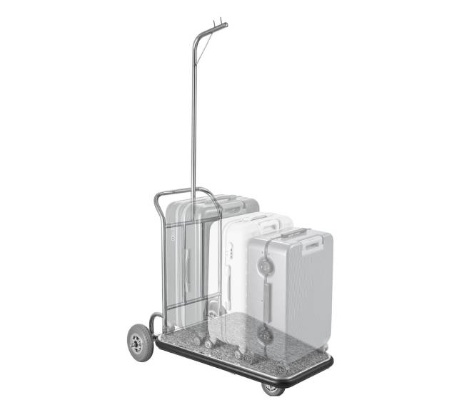 Bagažo vežimėlis 272 kg, 3 ratų, nerūdijantis plienas0