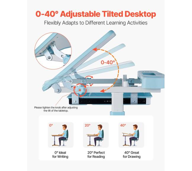 Vaikų kėdės ir stalo rinkinys su lempa2