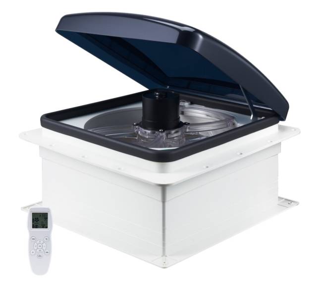 RV stogo vėdinimo ventiliatorius su nuotoliniu valdymu0