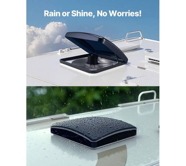 RV stogo vėdinimo ventiliatorius su nuotoliniu valdymu4