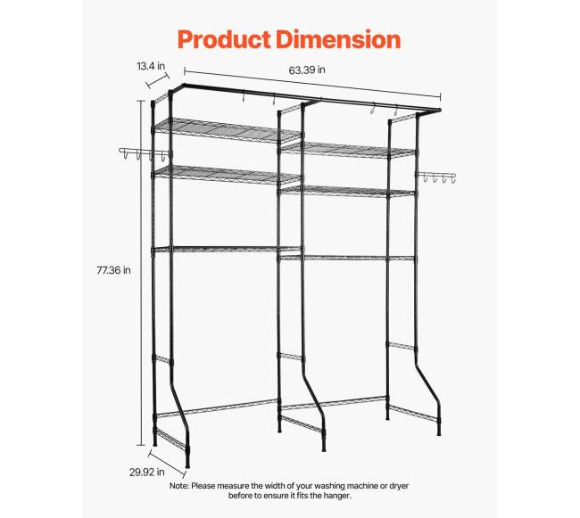 Skalbimo mašinos ir džiovyklės lentyna1