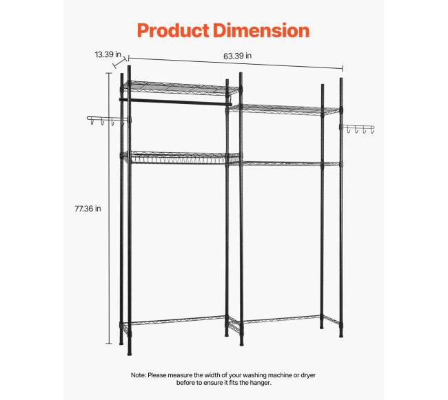 Skalbimo ir džiovinimo mašinos lentyna, 4 lentynos1