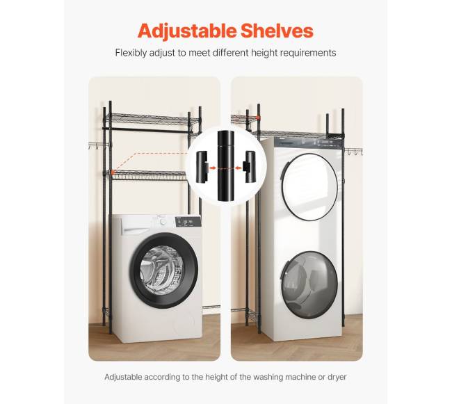 Skalbimo ir džiovinimo mašinos lentyna, 4 lentynos3