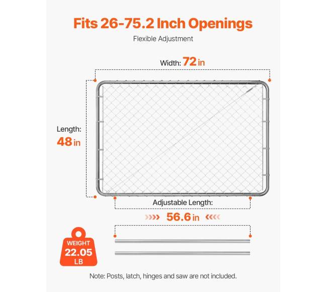 Tinklinė tvoros vartai sodui 183 x 183 cm3