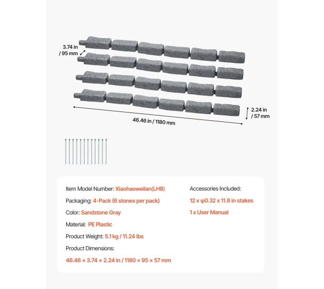Dirbtinis akmens kraštas sodo takeliams6