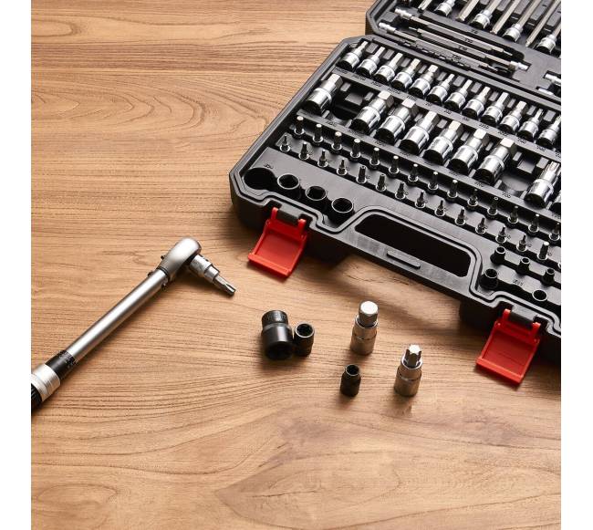 107 dalių bitų rinkinys SAE ir metrinių matmenų7